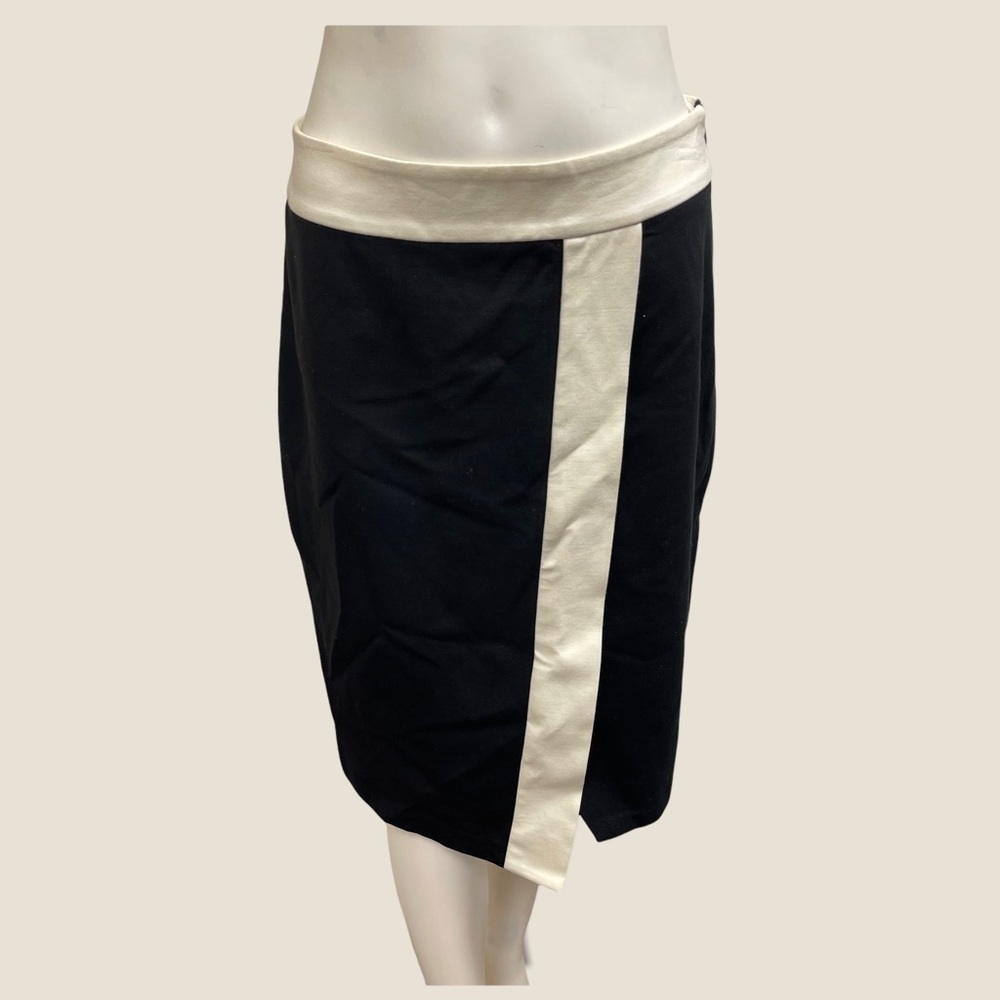 CARMEN Marc Valvo Black White Skirt M